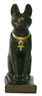 Egypt Egyptian Cat Statue Figurine Bastet Goddess 7 H  