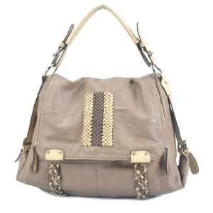 MDP00641TP Taupe Deyce Bianca Quality PU Women Shoulder Bag Handbag 