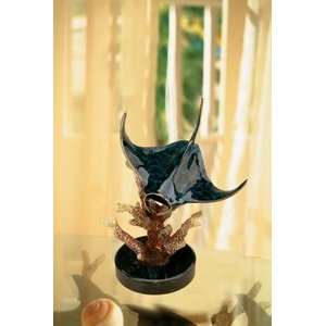  Bronze Manta Ray Coastal Desk Statue: Home & Kitchen