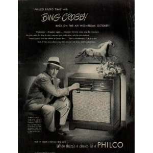  Philco Radio Time with BING CROSBY, Back On The Air 
