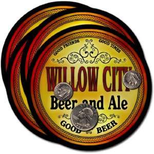  Willow City, ND Beer & Ale Coasters   4pk 