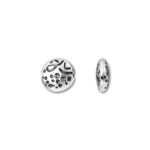  Metallite® 10mm Antique Silver Abstract Disc Bead Arts 