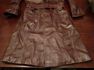 Vtg Monsieur Bernard Mens Leather Fight Club Belted Mod Blazer Jacket 