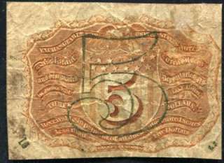 USA Fractional Currency 5 Cents 1863 Bank Note  @2  