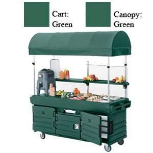  Green Cambro CamKiosk KVC856C Vending Cart with 6 Pan 