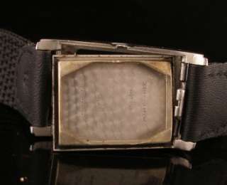Excellent Vintage S.S. Rare LeCoultre Military Mans Watch  