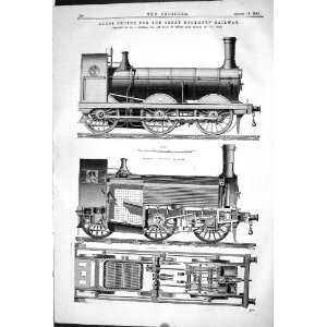 1868 GOODS ENGINE GREAT NORTHERN RAILWAY TRAIN STIRLING 