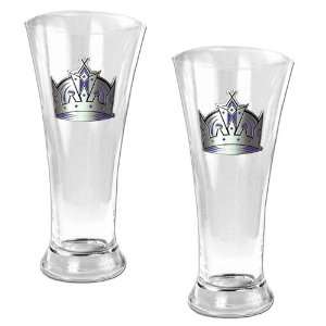 Los Angeles Kings NHL 2pc 16oz Pilsner Glass Set   Primary Logo 