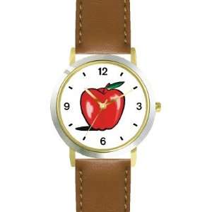  Red Apple 2   WATCHBUDDY® DELUXE TWO TONE THEME WATCH 