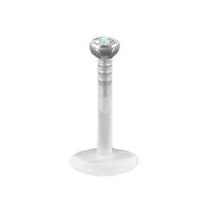   Tiny Jeweled Push In BioFlex Lip Ring / Labret Studs 18g Jewelry