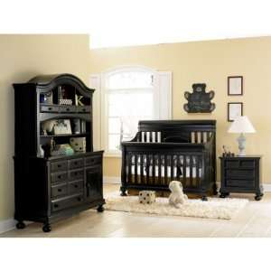   Baby Summers Evening Sleigh Crib Collection in Antique Black Baby