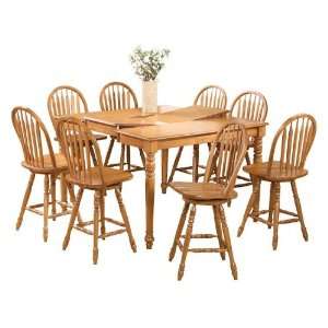   Piece Tall Dining Set with 24 Crown Back Stool by Wilshire Furniture