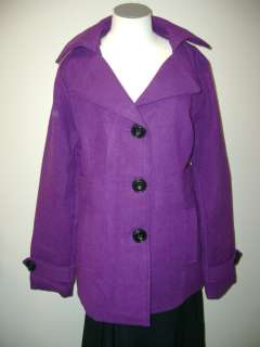 Centigrade Single Breasted Fully Lined Modern Coat Purple  