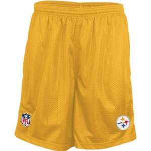 Pittsburgh Steelers Gold Youth Coaches Mesh Shorts: Sports 