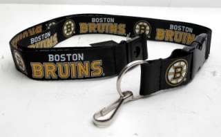 Boston Bruins Team Black Lanyard Key Chain ID Strap  