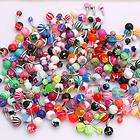 Lots 100pcs Mixed Navel Belly Button Rings Body Jewelry Free Shipping