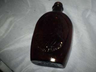 Log Cabin Syrup,1970s,Ben Franklin,Brown, Flask Bottle  