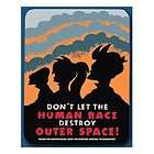 Futurama Tin Cubicle Sign Dont Let The Human Race Destroy Outer 