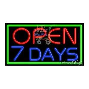  Open 7 Days Neon Sign 20 inch tall x 37 inch wide x 3.5 