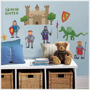   DECALS Knights & Dragons Stickers Boys Room Decor 034878813929  