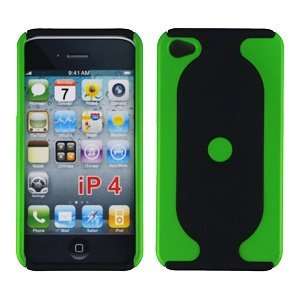   4G 2 TONE Rubber Paint green/black Rubberized Hard Protector Case