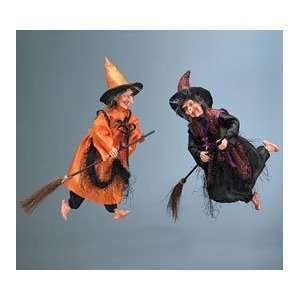  (2) Asst Hanging Witches Orange & Black