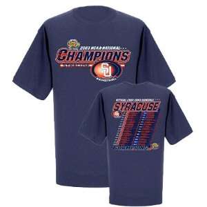   Orangemen National Champions Navy Schedule T shirt