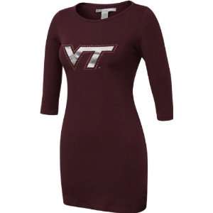   : Virginia Tech Hokies Womens Maroon Fitted Dress: Sports & Outdoors