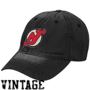  Reebok New Jersey Devils Black Distressed Logo Vintage 
