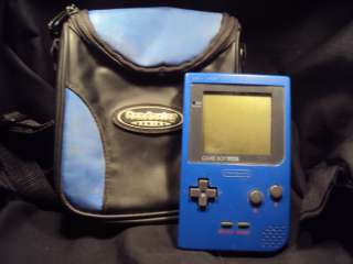 Blue Nintendo Game Boy Pocket and Case Bundle!A222 045496710477  