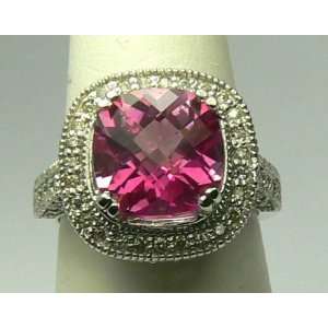  Blinding Pink Tourmaline & Diamond Ring 5.0cts Everything 
