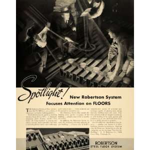   System Flooring Steel Electric Men   Original Print Ad
