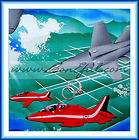 BOOAK Fabric VTG RARE *Military Airplane Air Force Navy  