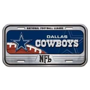  Dallas Cowboys Domed Metal License Plate: Sports 