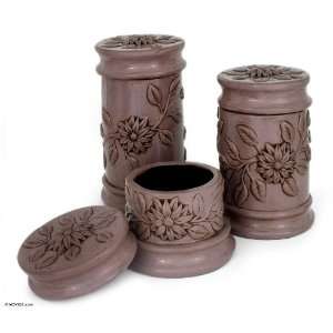  Ceramic boxes, Royal Lilac (set of 3): Home & Kitchen