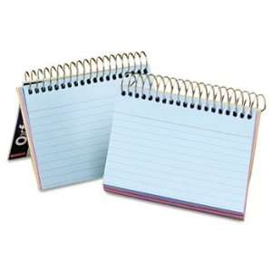 Oxford 40285   Spiral Index Cards, 3 x 5, Blue/Violet/Canary/Green 
