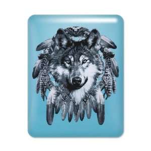  iPad Case Light Blue Wolf Dreamcatcher 