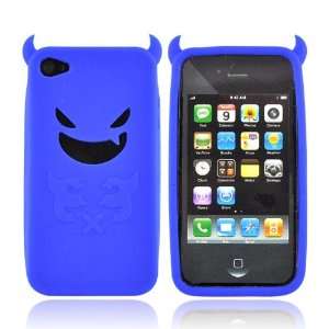   For Verizon Apple iPhone 4 Silicone Skin Case BLUE DEVIL: Electronics