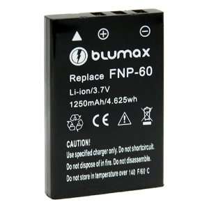 Blumax Li Ion replacement battery for Fujifilm NP 60 fits Fuji Finepix 