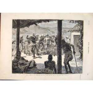  Bengal Famine India Asia Soldier Old Print 1874