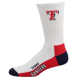  MLB Texas Rangers Tri Color Team Logo Tall Socks: Sports 
