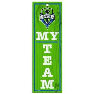  MLS Seattle Sounders FC FC 4 by 13 Wood My Team Sign 
