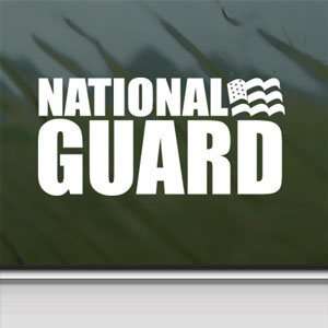  National Guard US Army White Sticker Laptop Vinyl Window 