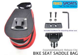 Bike Seat Saddle Bag for Acc,IPOD,Tool,Phone,Wallet RED  