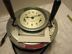  TIME CLOCK CALCULAGRAPH RARE TELEPHONE OR POOL elapse time  