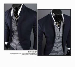   NEW Mens Korean Vision Boutique Single Button Slim Suit Top Grey 3209
