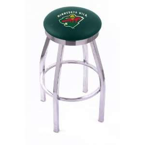 Minnesota Wild 25 Single ring swivel bar stool with Chrome, solid 