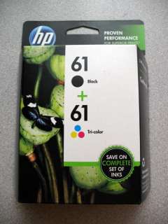 PACK HP GENUINE 61 Ink (RETAIL BOX) Black Tri Color Combo Deskjet 