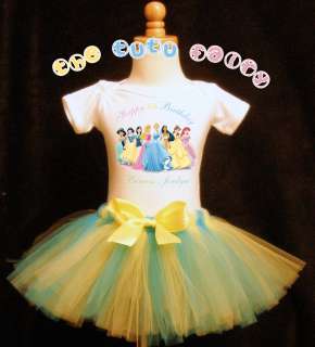 Princess 12 18 months first 1st Birthday Tutu Set outfit Baby Girl 