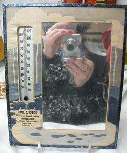 advertising mirror / thermometer pennsylvania coal mine  